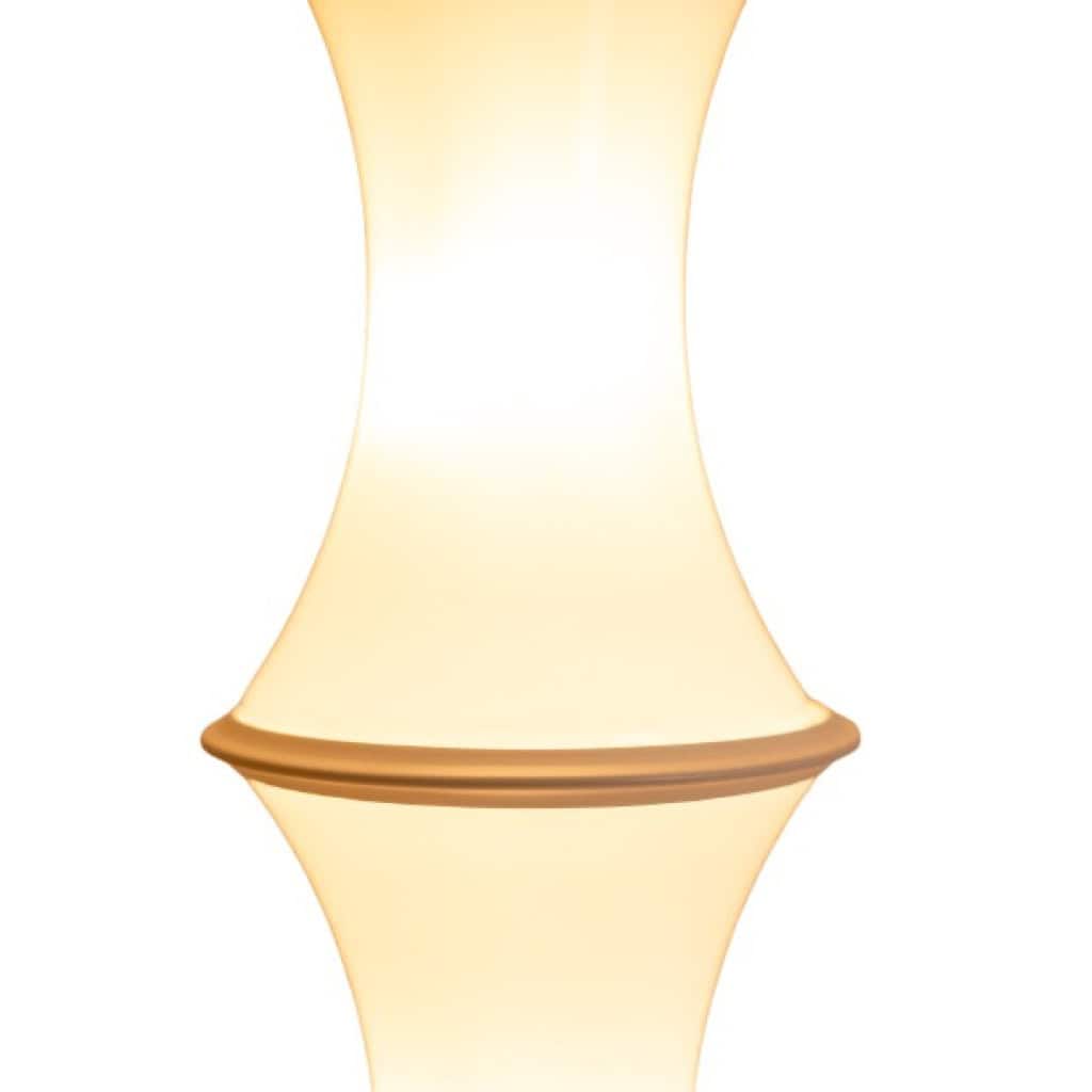 Enrico Tronconi Lampadaire « Bambou », en verre opalin blanc. Années 70. LS6571887T 7