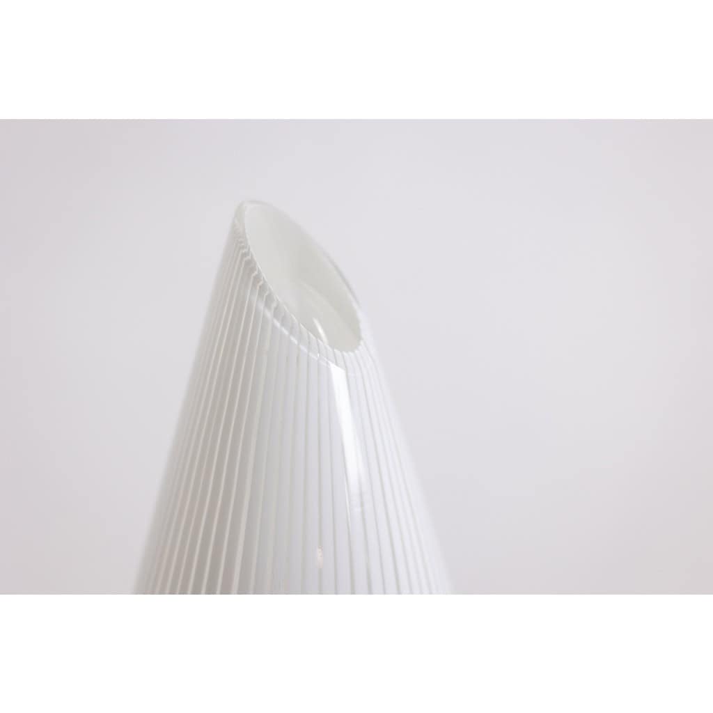 Lampe conique en verre de Murano à motifs rayés blancs. Années 70. LS6573256K 4