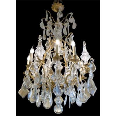 Lustre en cristal de style Louis XV circa 1890