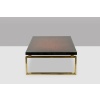 Maison Charles. Table basse en bronze et plateau laqué. Années 1970. LS6552634 13