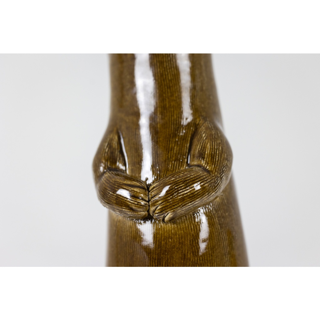 Valérie Courtet, Loutre en grès chamotté et émaillé. Travail contemporain. LS6418509C 5