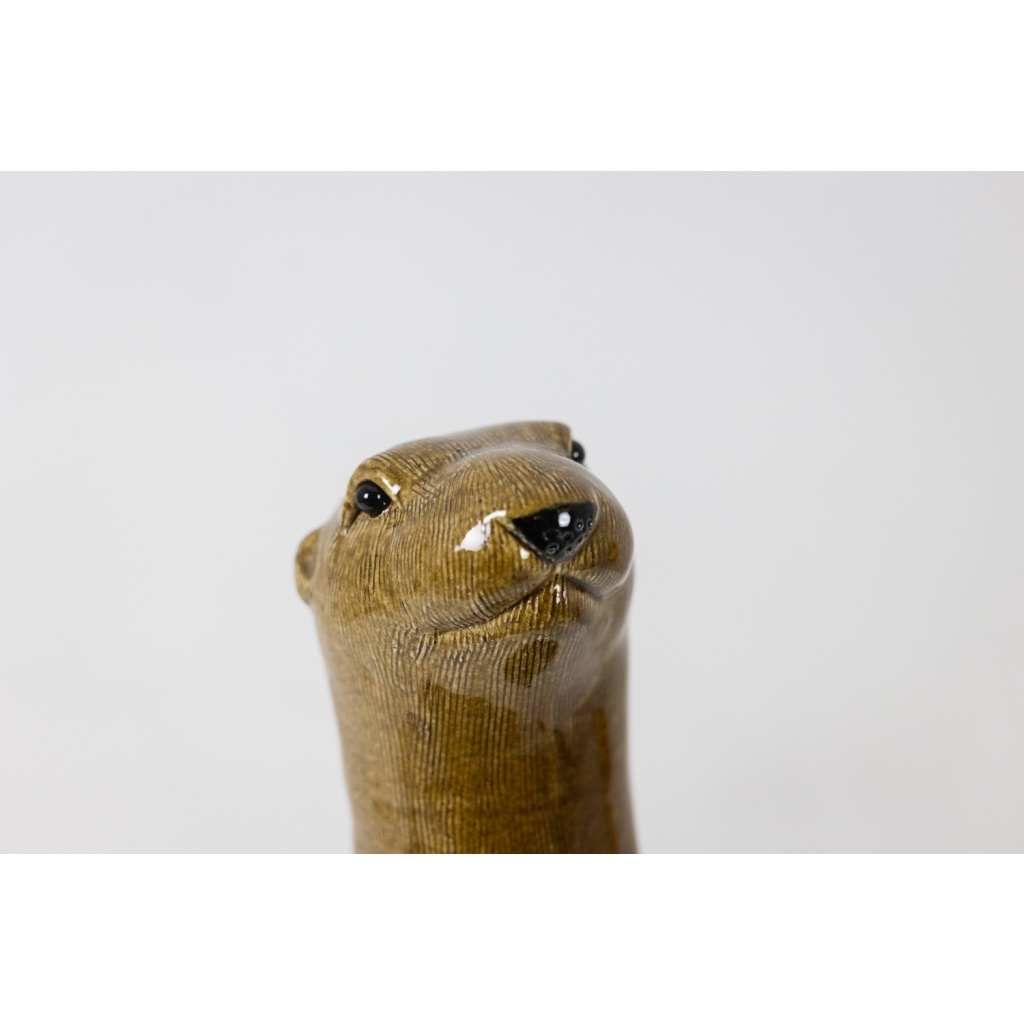 Valérie Courtet, Loutre en grès chamotté et émaillé. Travail contemporain. LS6418509C 7