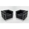 Le Corbusier, Perriand, Jeanneret – Cassina – Paire De Fauteuils LC2 Cuir Noir 6