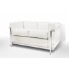 Le Corbusier, Perriand, Jeanneret – Cassina – Canapé LC2 Cuir Blanc 2 places NEUF 7