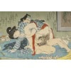 Série de 8 estampes érotiques japonaises, d’époque XIXème siècle. 12