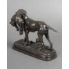 Sculpture – Chien Setter Au Lièvre , Alfred Dubucand (1828 – 1894) – Bronze 14