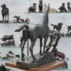 Sculpture – Cheval À La Barrière , Godefroid Devreese (1861-1941) – Bronze 17