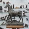 Sculpture – Cheval À La Barrière , Godefroid Devreese (1861-1941) – Bronze 12