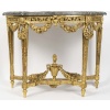 Grande console en bronze sculpté et doré, d’Epoque Louis XVI (1774-1789), XVIIIème siècle. 9