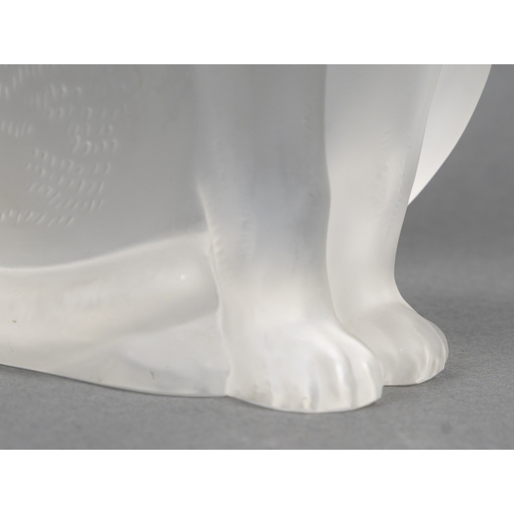 LALIQUE – Chat assis en cristal XXe – signé Lalique France 6
