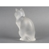 LALIQUE – Chat assis en cristal XXe – signé Lalique France 25
