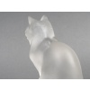 LALIQUE – Chat assis en cristal XXe – signé Lalique France 26