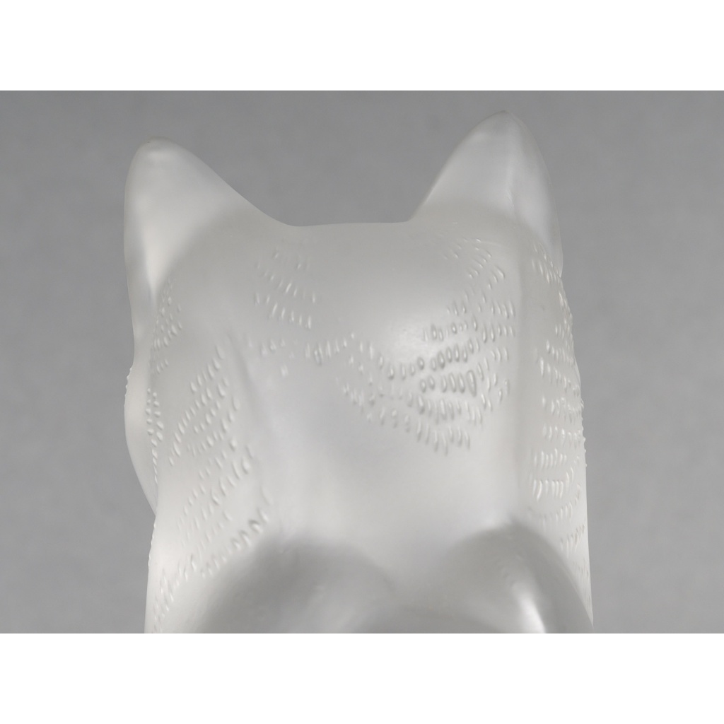 LALIQUE – Chat assis en cristal XXe – signé Lalique France 14