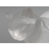 LALIQUE – Chat couché en cristal XXe Signé Lalique France 18
