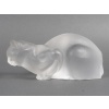LALIQUE – Chat couché en cristal XXe Signé Lalique France 20