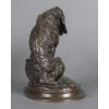 Sculpture – Épagneul Assis , Emmanuel Frémiet (1824-1910) – Bronze 19
