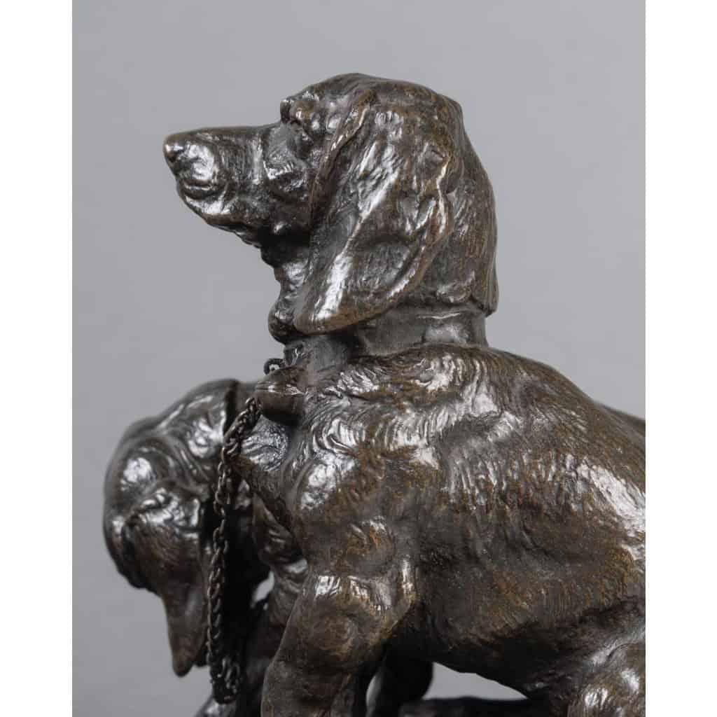 Sculpture – Groupe De Bassets , Ravageot Et Ravageode , Emmanuel Frémiet (1824 -1910) – Bronze 6