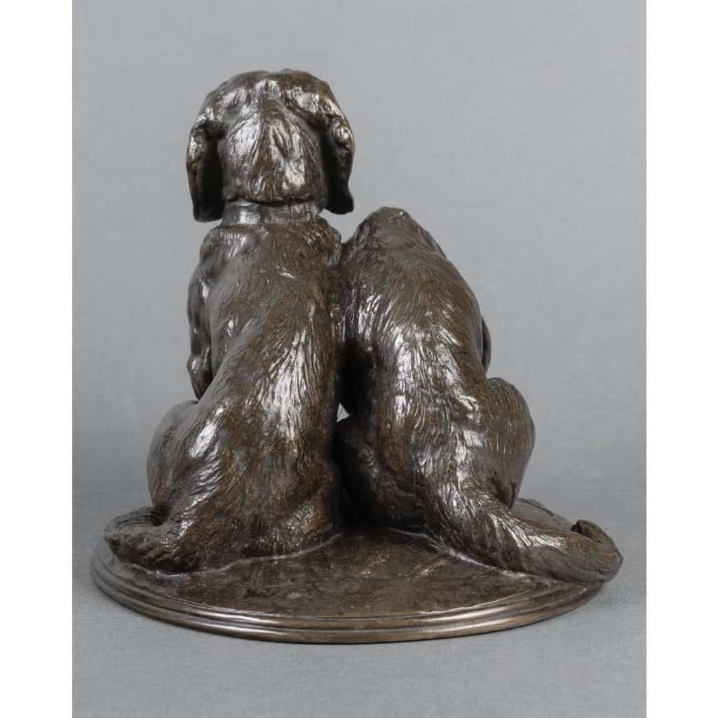 Sculpture – Groupe De Bassets , Ravageot Et Ravageode , Emmanuel Frémiet (1824 -1910) – Bronze 7