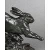 Sculpture – Le Lièvre Courant , Alfred Barye (1839-1882) – Bronze 19