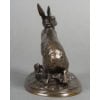 Sculpture – Lièvre Au Repos , Pierre – Jules Mêne (1810-1879) – Bronze 21