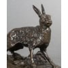 Sculpture – Lièvre Au Repos , Pierre – Jules Mêne (1810-1879) – Bronze 16