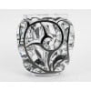 Lalique France – Vase Tourbillons Cristal Blanc Emaillé Noir 14