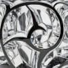 Lalique France – Vase Tourbillons Cristal Blanc Emaillé Noir 19