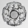 Lalique France – Vase Tourbillons Cristal Blanc Emaillé Noir 23