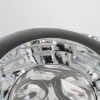 Lalique France – Vase Tourbillons Cristal Blanc Emaillé Noir 24