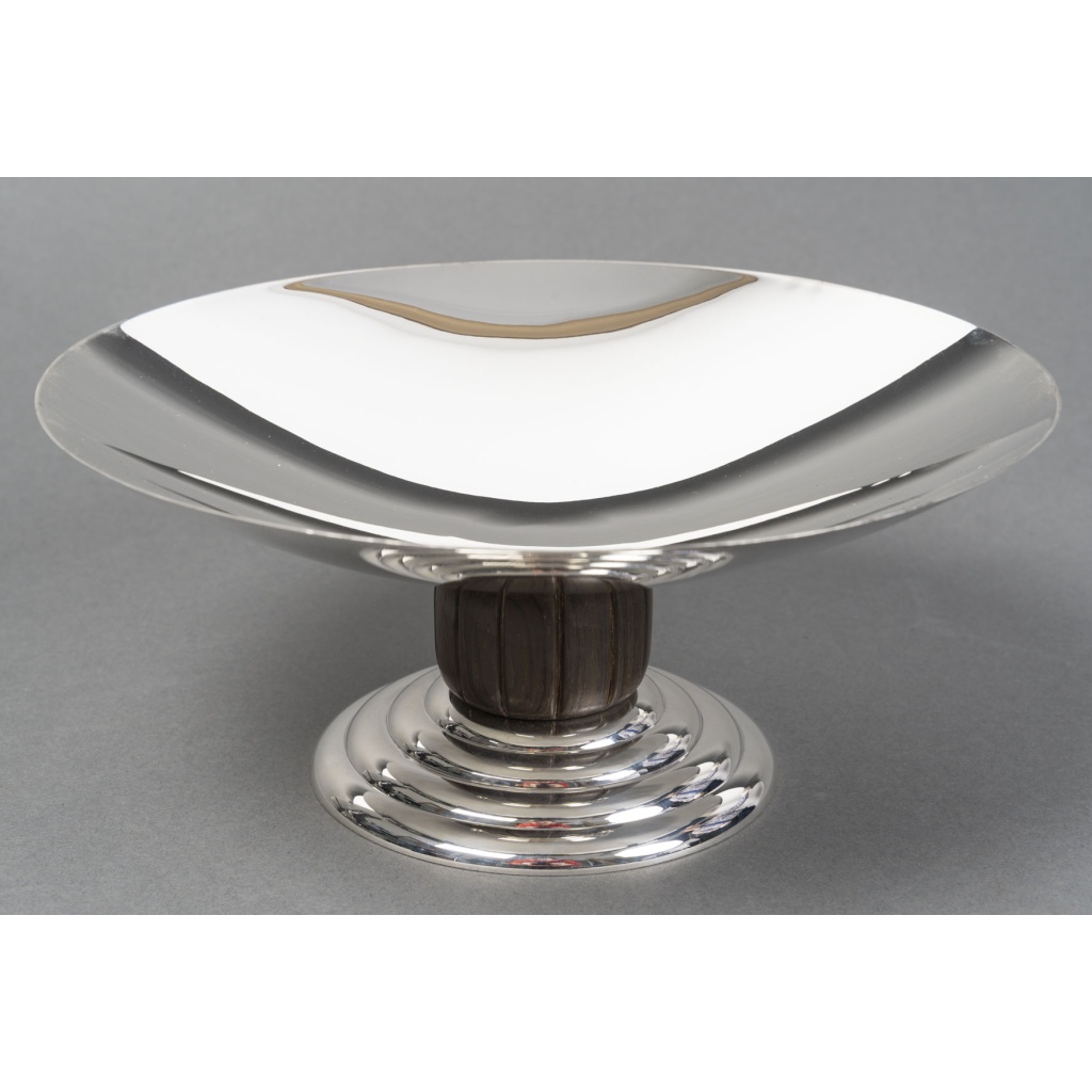 JEAN PUIFORCAT – CENTRE DE TABLE en argent massif ART DECO vers 1930 5