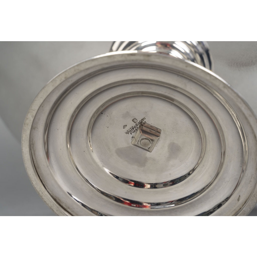 JEAN PUIFORCAT – CENTRE DE TABLE en argent massif ART DECO vers 1930 12