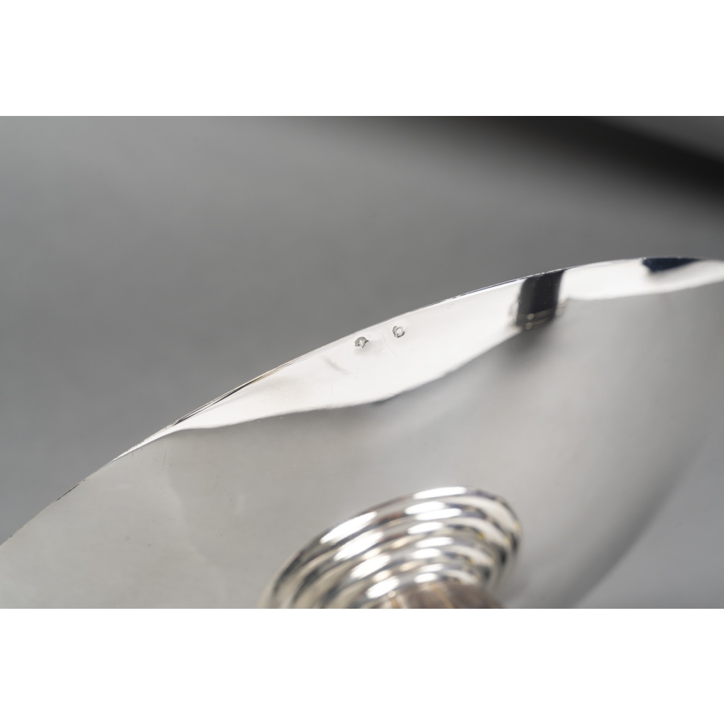 JEAN PUIFORCAT – CENTRE DE TABLE en argent massif ART DECO vers 1930 13