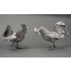 ESCHWEGE Paire de coqs combattant, argent massif circa 1950 28 ESCHWEGE Paire de coqs combattant, argent massif circa 1950 28