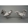 ESCHWEGE Paire de coqs combattant, argent massif circa 1950 31 ESCHWEGE Paire de coqs combattant, argent massif circa 1950 31