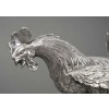 ESCHWEGE Paire de coqs combattant, argent massif circa 1950 32 ESCHWEGE Paire de coqs combattant, argent massif circa 1950 32