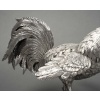 ESCHWEGE Paire de coqs combattant, argent massif circa 1950 34 ESCHWEGE Paire de coqs combattant, argent massif circa 1950 34