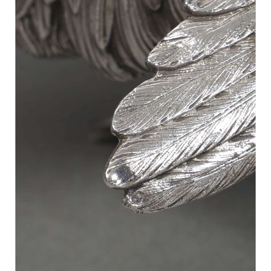 ESCHWEGE Paire de coqs combattant, argent massif circa 1950 22 ESCHWEGE Paire de coqs combattant, argent massif circa 1950 22