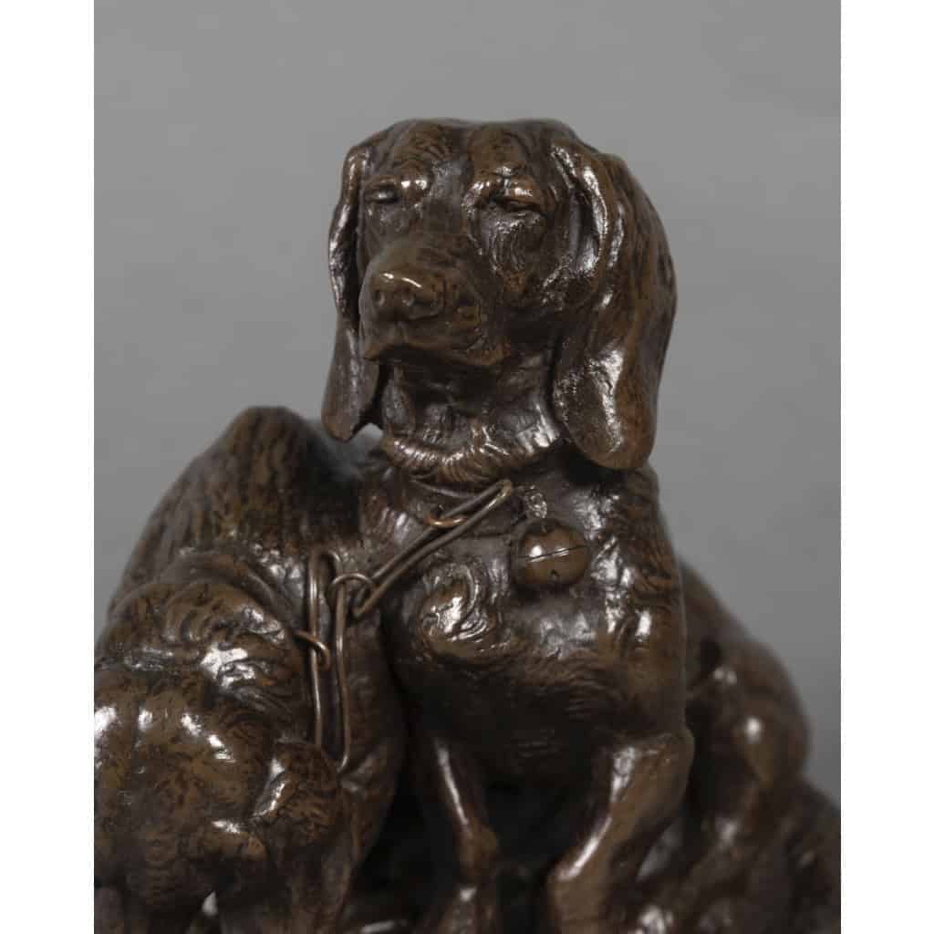 Sculpture – Groupe De Bassets , Ravageot Et Ravageode , Emmanuel Frémiet (1824 -1910) – Bronze 6