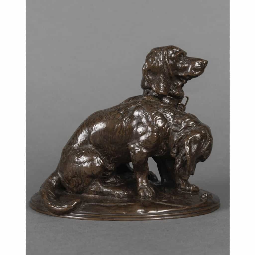 Sculpture – Groupe De Bassets , Ravageot Et Ravageode , Emmanuel Frémiet (1824 -1910) – Bronze 10