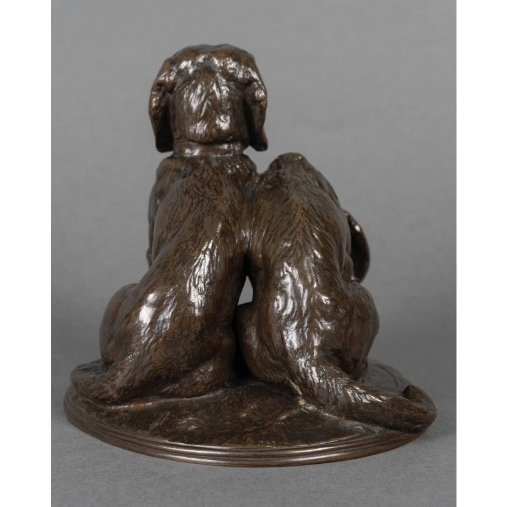 Sculpture – Groupe De Bassets , Ravageot Et Ravageode , Emmanuel Frémiet (1824 -1910) – Bronze 7