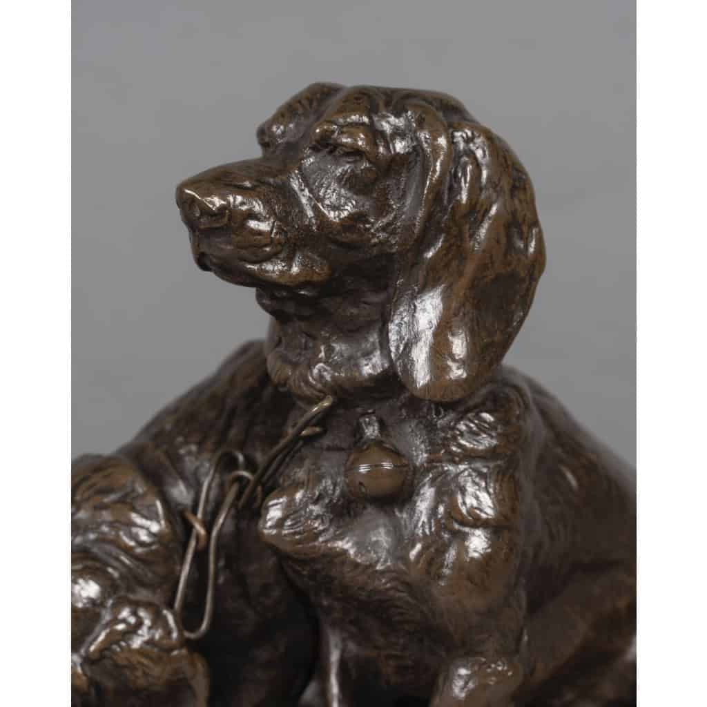 Sculpture – Groupe De Bassets , Ravageot Et Ravageode , Emmanuel Frémiet (1824 -1910) – Bronze 11