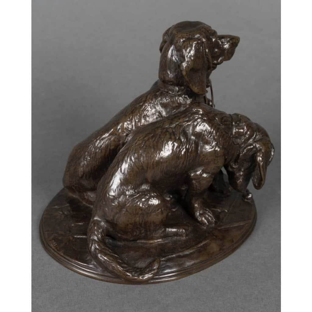 Sculpture – Groupe De Bassets , Ravageot Et Ravageode , Emmanuel Frémiet (1824 -1910) – Bronze 8