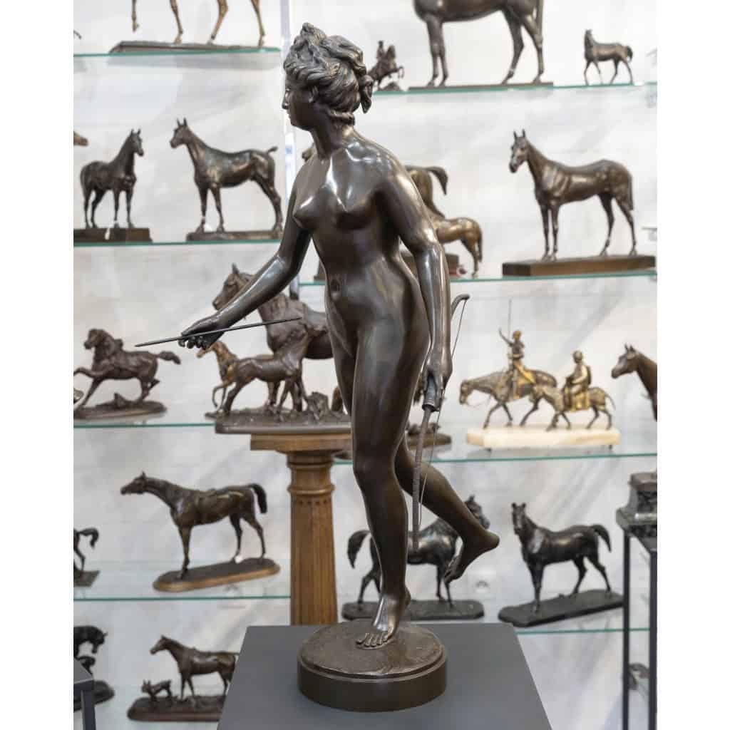 Sculpture – Diane Chasseresse , Jean – Antoine Houdon (1741-1828) – Bronze 4
