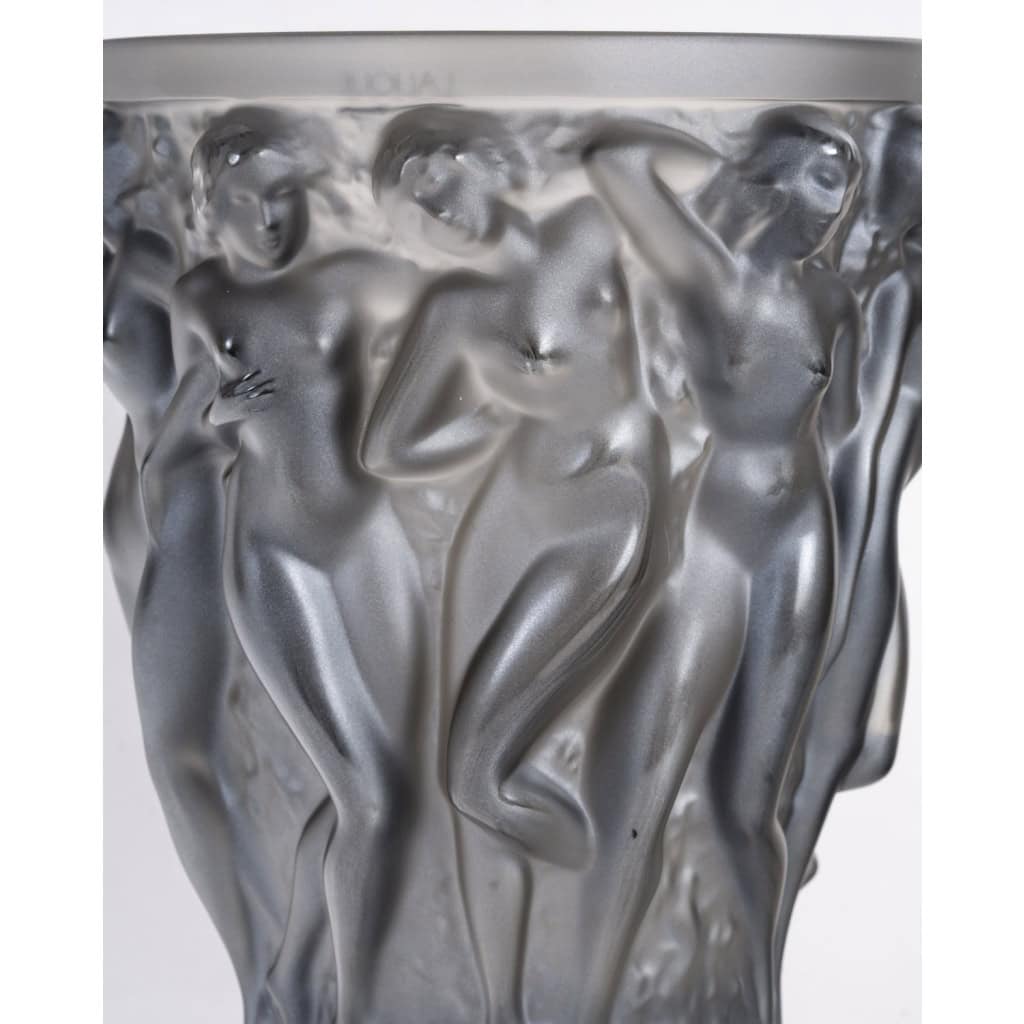 Lalique France – Vase Bacchantes Cristal Bronze – Neuf 7