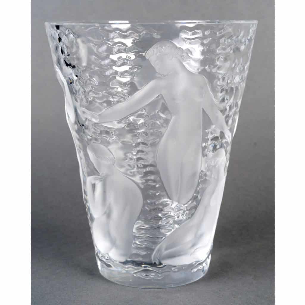 Lalique France – Vase Ondines Cristal Blanc 3
