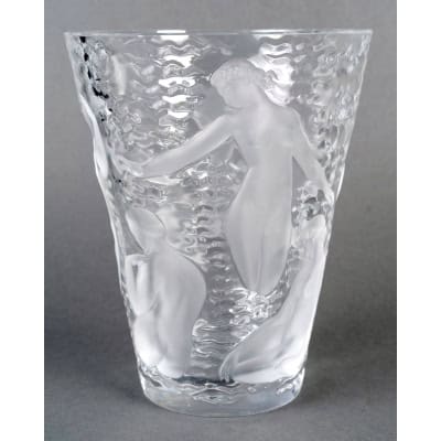 Lalique France – Vase Ondines Cristal Blanc