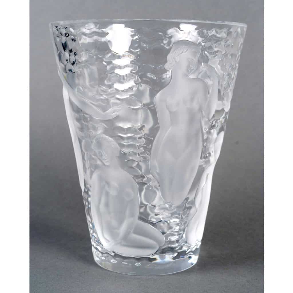 Lalique France – Vase Ondines Cristal Blanc 6