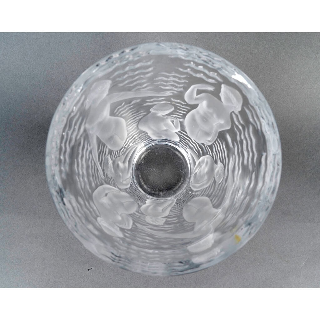 Lalique France – Vase Ondines Cristal Blanc 10
