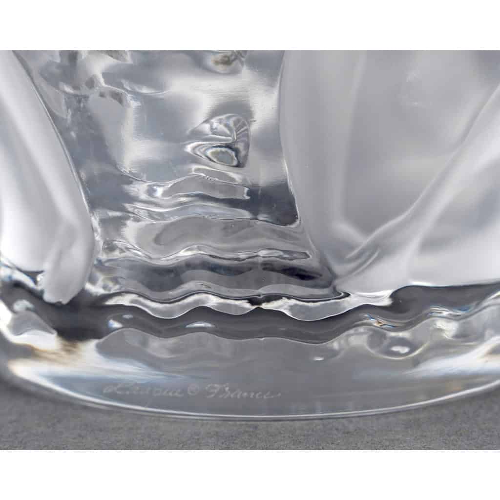 Lalique France – Vase Ondines Cristal Blanc 11
