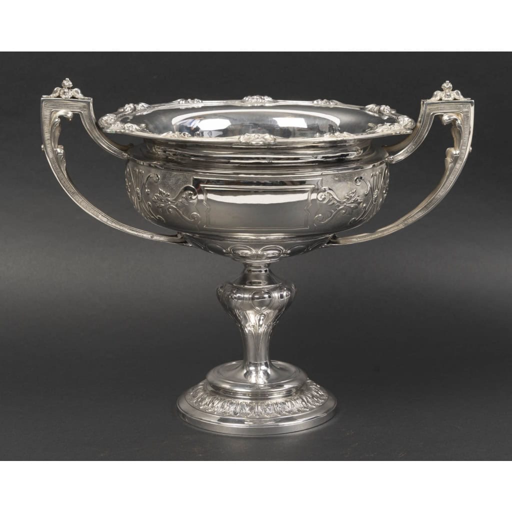 Gustave ODIOT – Centre de table en argent massif néoclassique XIXe 3